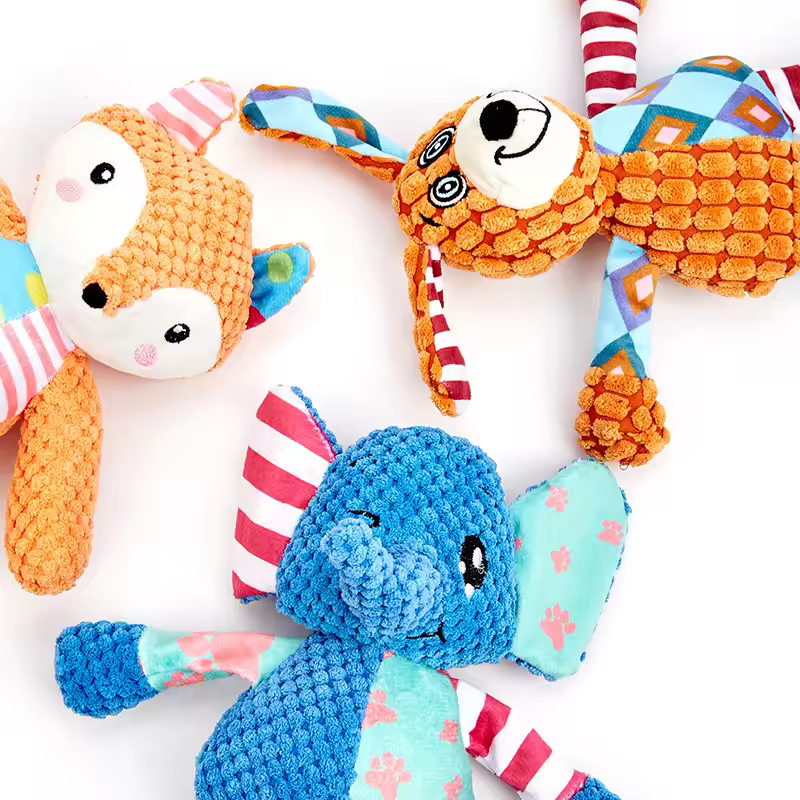 Pet Plush Toy Cat Dog Puzzle Toy Cute Animals Bite - Image 3