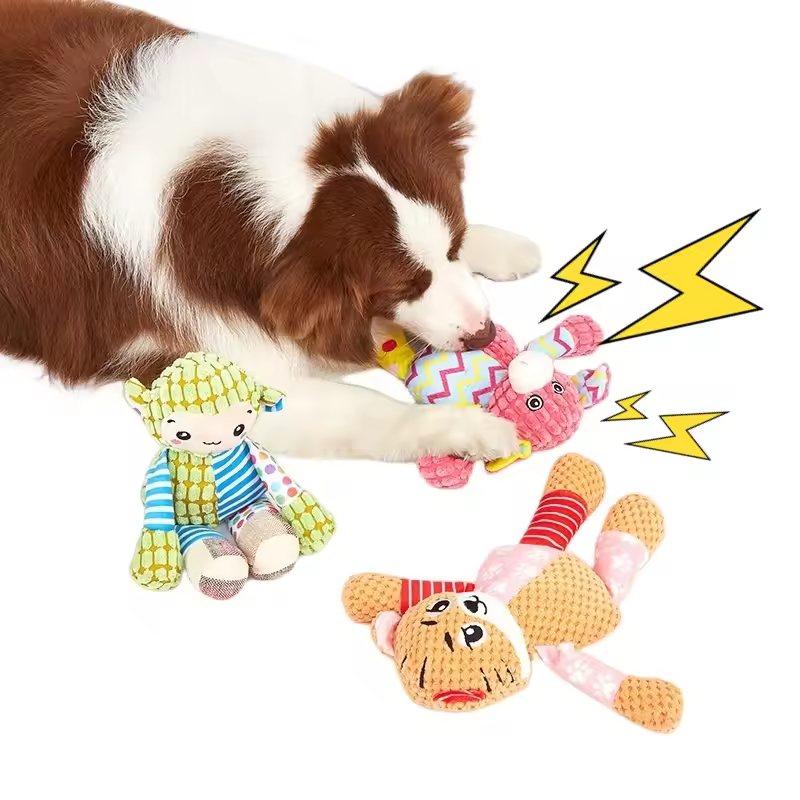 Pet Plush Toy Cat Dog Puzzle Toy Cute Animals Bite - Image 7