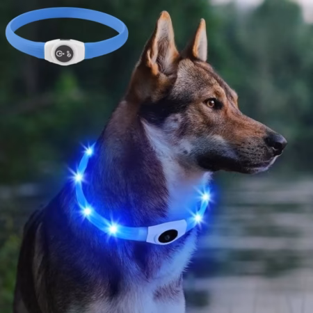 New Led Luminous Dog Collar PVC Waterproof